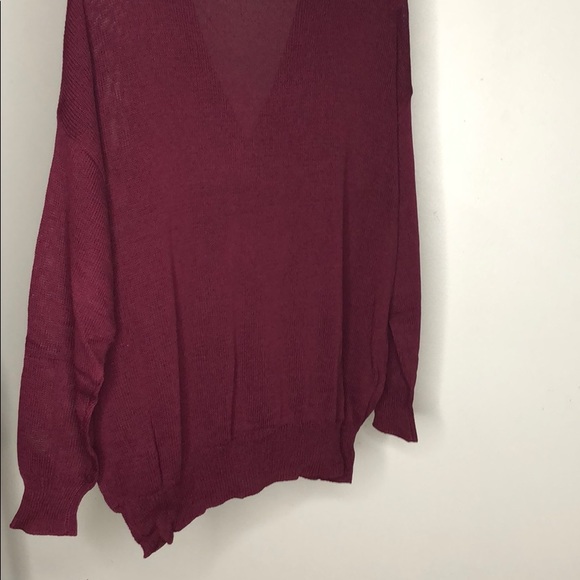 BURGANDY CARDIGAN /TUNIC TOP - Picture 6 of 6